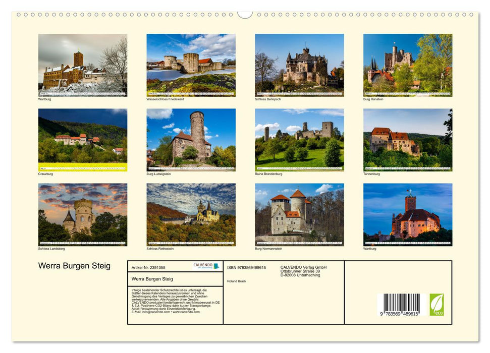 Werra Burgen Steig (CALVENDO Wandkalender 2027)