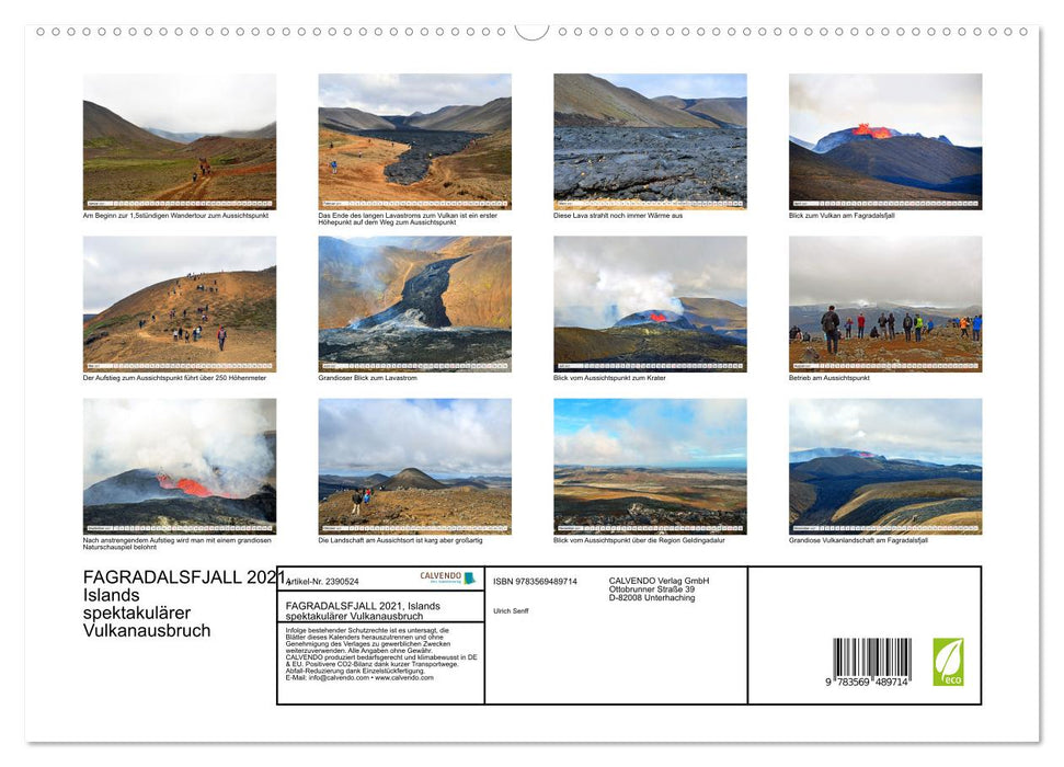 FAGRADALSFJALL 2021, Islands spektakulärer Vulkanausbruch (CALVENDO Wandkalender 2027)