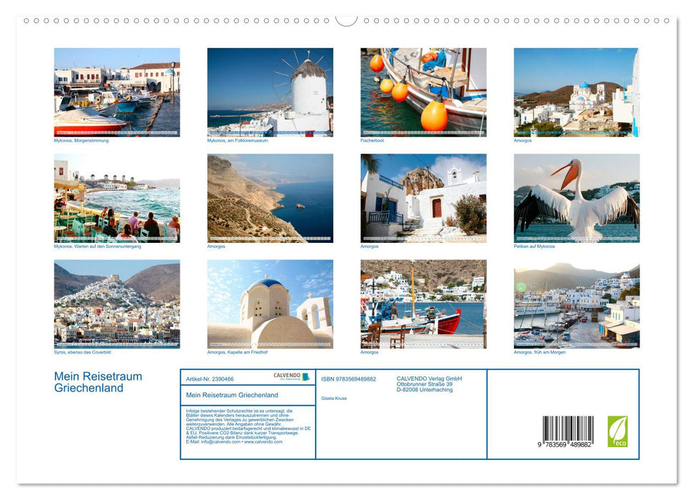 Mein Reisetraum Griechenland (CALVENDO Premium Wandkalender 2027)