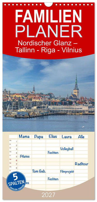 Nordischer Glanz – Tallinn - Riga - Vilnius (CALVENDO Familienplaner 2027)