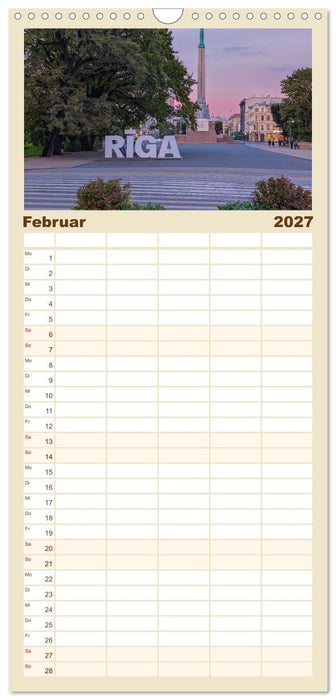Nordischer Glanz – Tallinn - Riga - Vilnius (CALVENDO Familienplaner 2027)