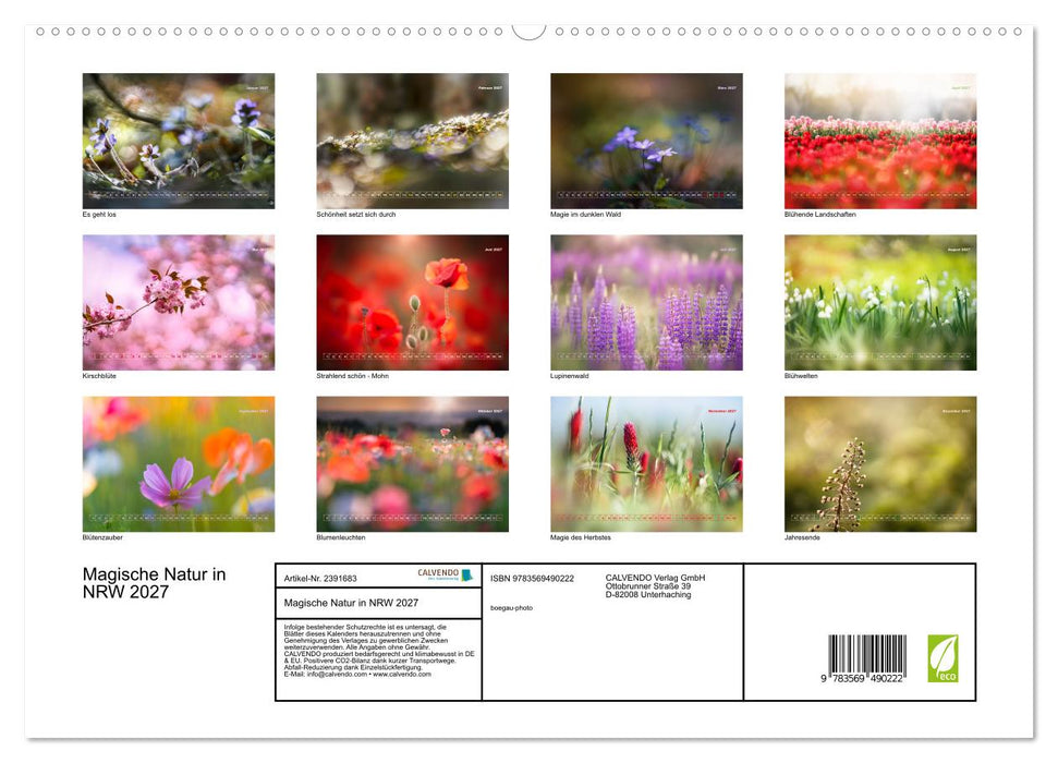 Magische Natur in NRW 2027 (CALVENDO Wandkalender 2027)