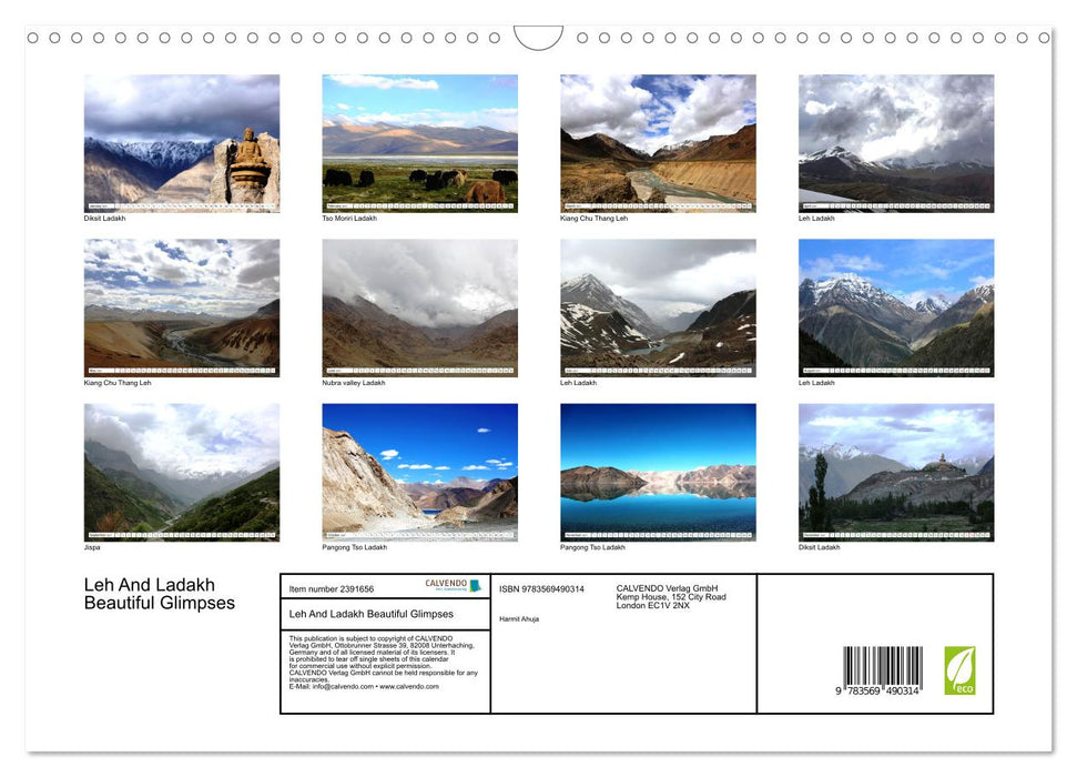 Leh And Ladakh Beautiful Glimpses (CALVENDO Monthly Calendar 2027)