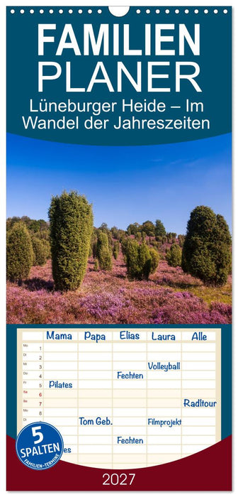 Lüneburger Heide – Im Wandel der Jahreszeiten (CALVENDO Familienplaner 2027)