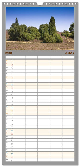 Lüneburger Heide – Im Wandel der Jahreszeiten (CALVENDO Familienplaner 2027)