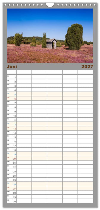 Lüneburger Heide – Im Wandel der Jahreszeiten (CALVENDO Familienplaner 2027)