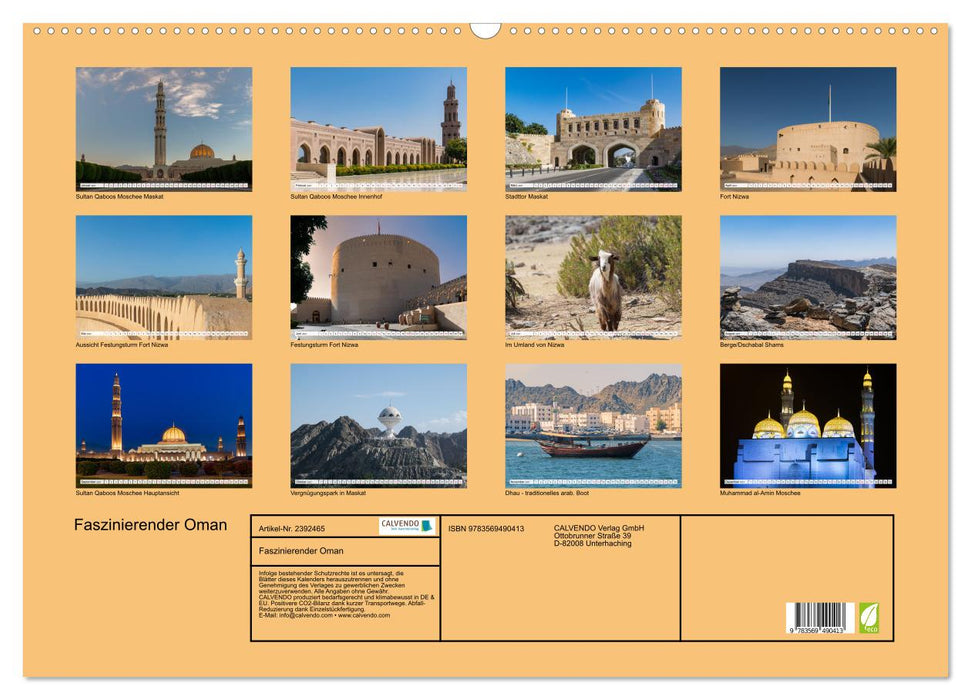 Faszinierender Oman (CALVENDO Wandkalender 2027)