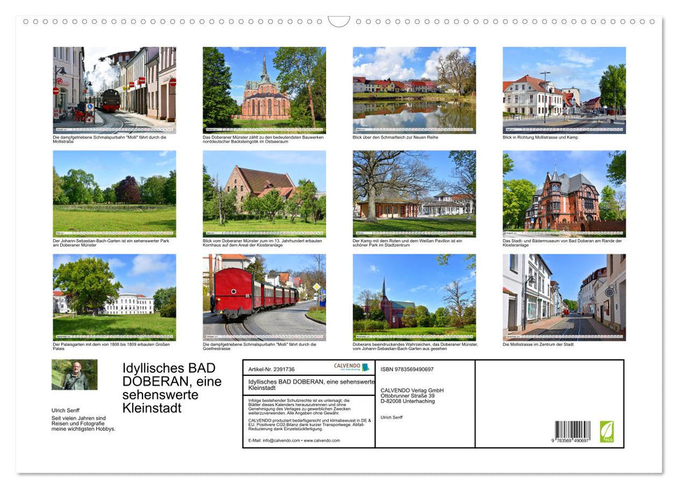 Idyllisches BAD DOBERAN, eine sehenswerte Kleinstadt (CALVENDO Wandkalender 2027)
