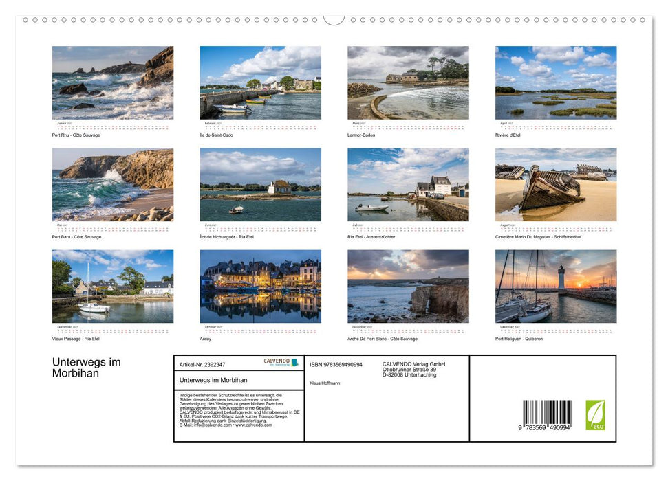 Unterwegs im Morbihan (CALVENDO Wandkalender 2027)