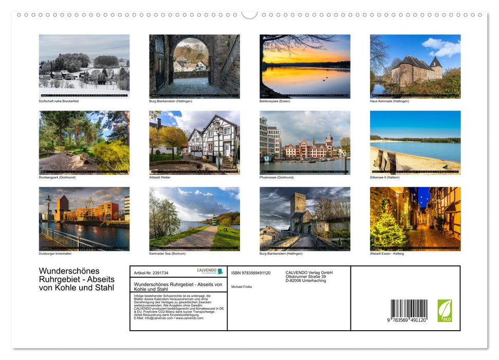 Wunderschönes Ruhrgebiet - Abseits von Kohle und Stahl (CALVENDO Wandkalender 2027)