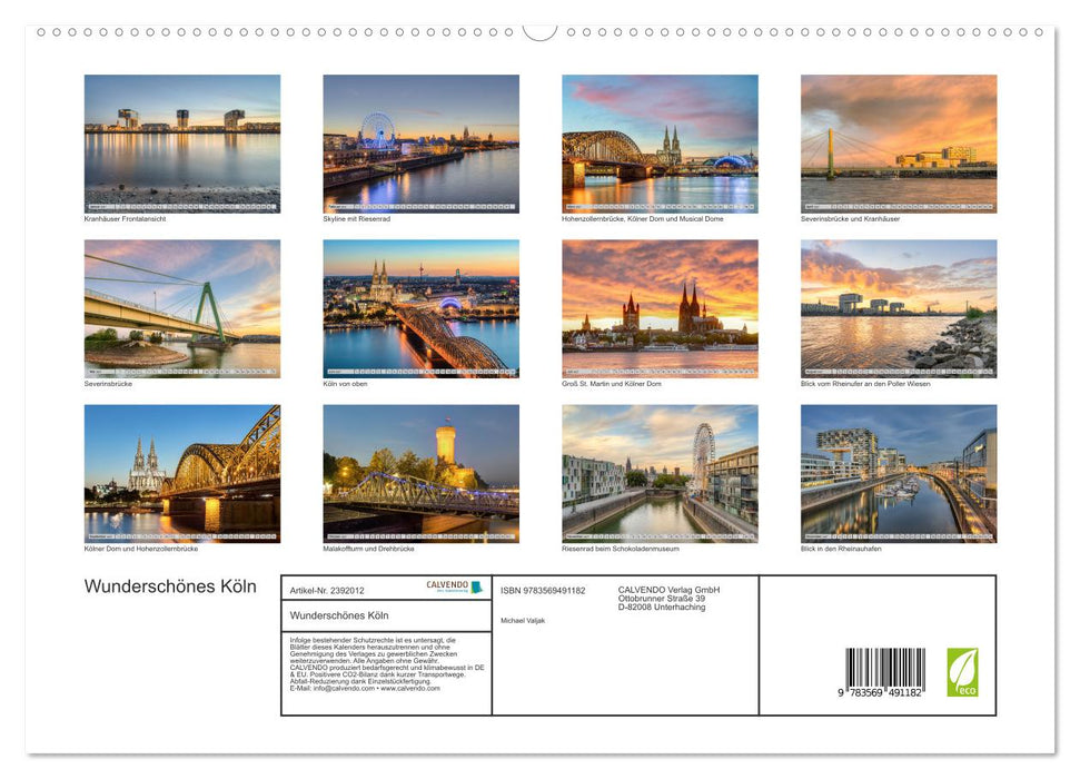 Wunderschönes Köln (CALVENDO Wandkalender 2027)