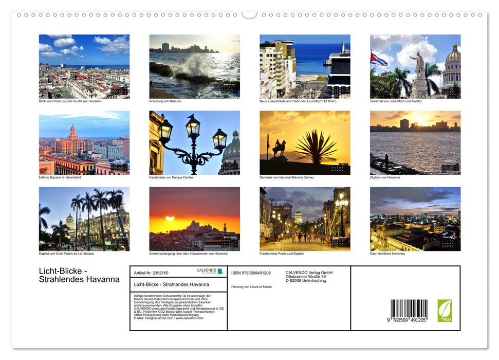 Licht-Blicke - Strahlendes Havanna (CALVENDO Premium Wandkalender 2027)