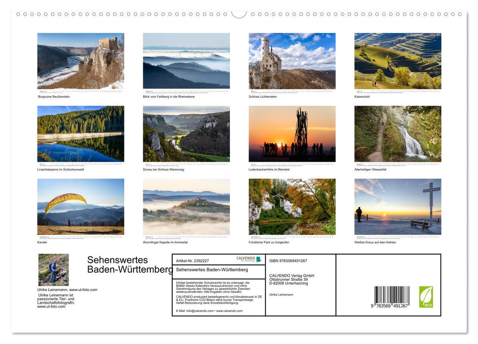 Sehenswertes Baden-Württemberg (CALVENDO Premium Wandkalender 2027)