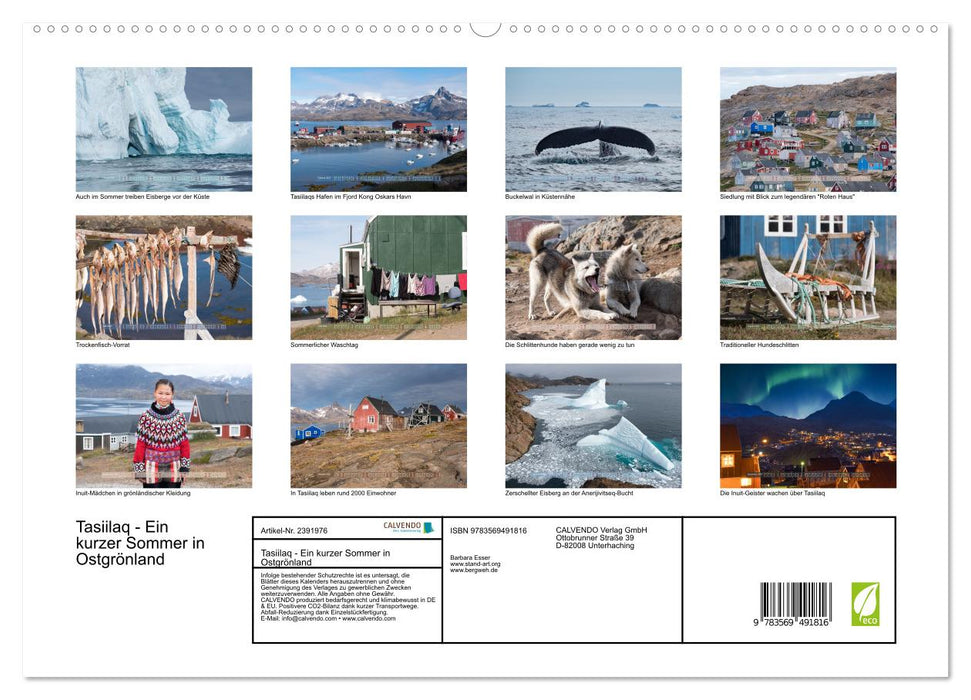 Tasiilaq - Ein kurzer Sommer in Ostgrönland (CALVENDO Wandkalender 2027)