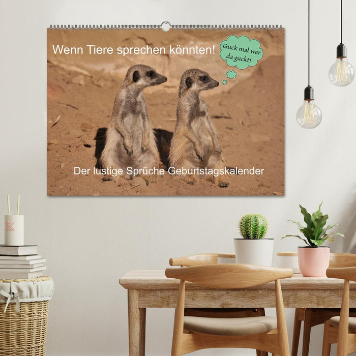 Wenn Tiere Sprechen könnten! Der lustige Sprüche Geburtstagskalender (CALVENDO Wandkalender 2027)