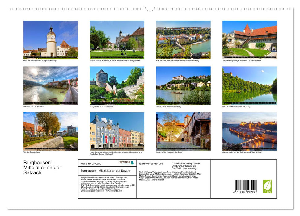 Burghausen - Mittelalter an der Salzach (CALVENDO Premium Wandkalender 2027)