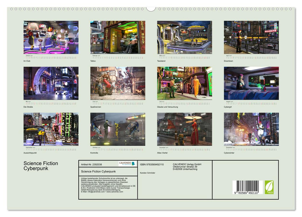 Science Fiction Cyberpunk (CALVENDO Wandkalender 2027)