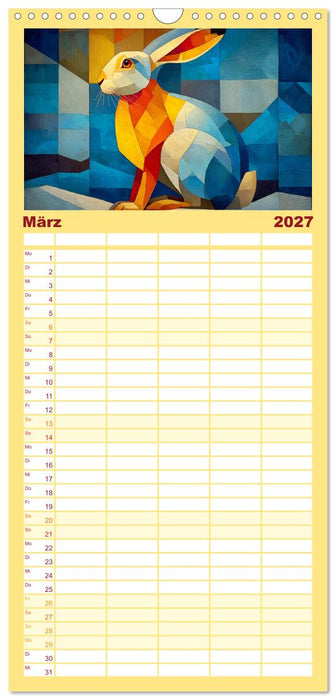 Nordlicht in Facetten. Die Arktis in geometrischer Bildsprache (CALVENDO Familienplaner 2027)