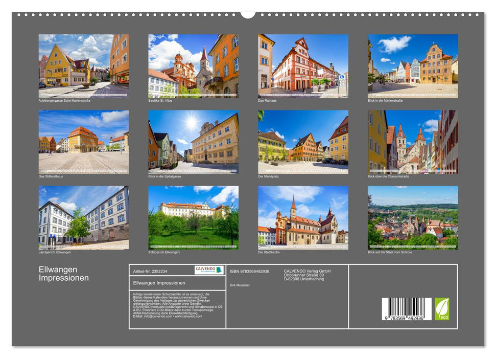 Ellwangen Impressionen (CALVENDO Premium Wandkalender 2027)
