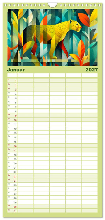 Leuchtender Urwald. Dschungel zwischen Form und Wildnis (CALVENDO Familienplaner 2027)