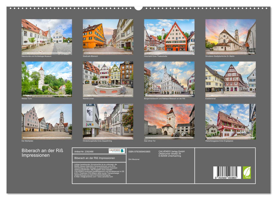 Biberach an der Riß Impressionen (CALVENDO Premium Wandkalender 2027)