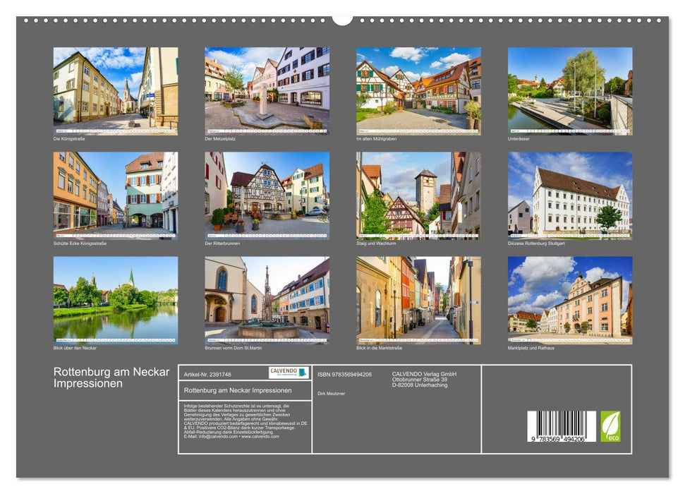 Rottenburg am Neckar Impressionen (CALVENDO Wandkalender 2027)