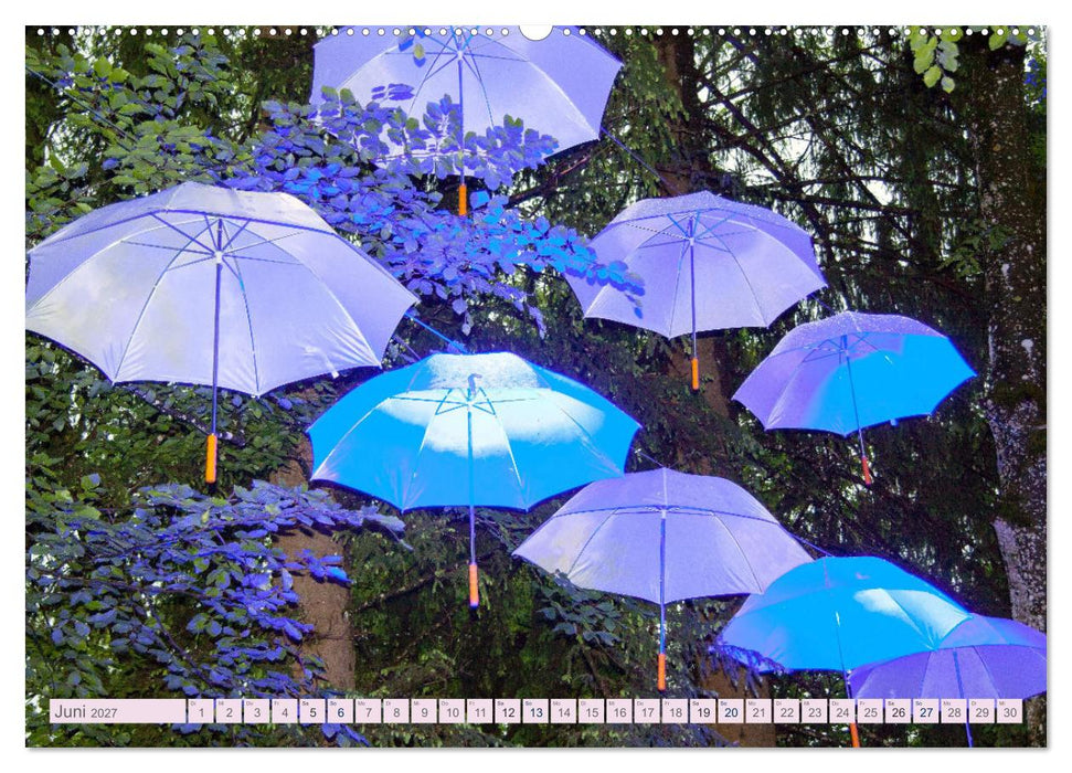 Schirme. Lichtinstallation Idee und Ausführung des Künstler Thomas Mogendorf (CALVENDO Premium Wandkalender 2027)
