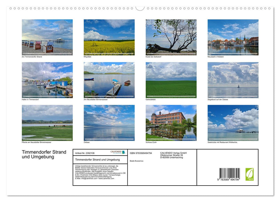 Timmendorfer Strand und Umgebung (CALVENDO Premium Wandkalender 2027)