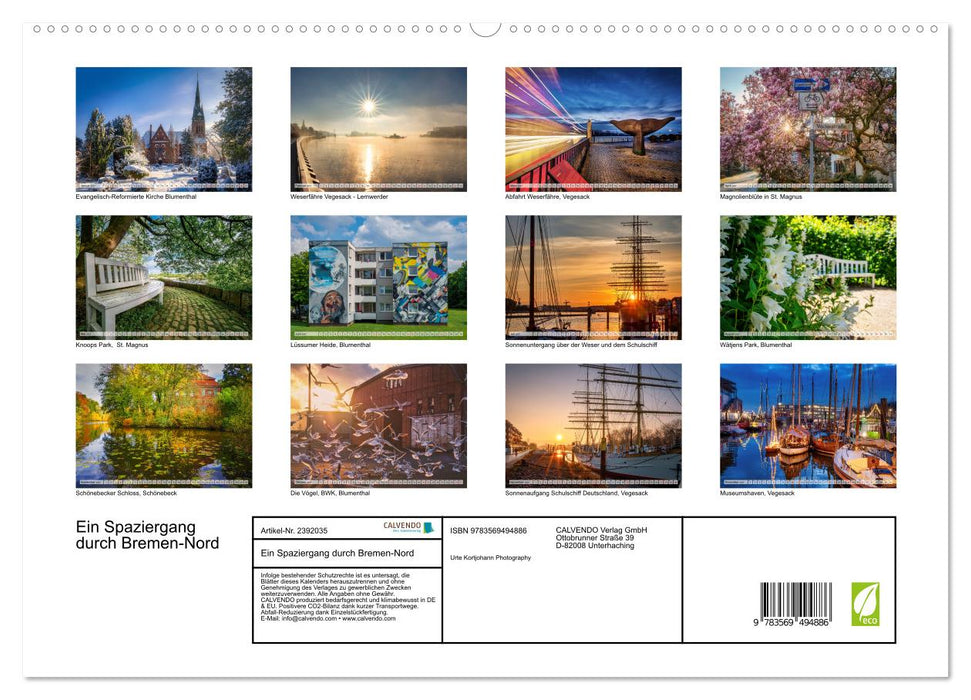 Ein Spaziergang durch Bremen-Nord (CALVENDO Wandkalender 2027)