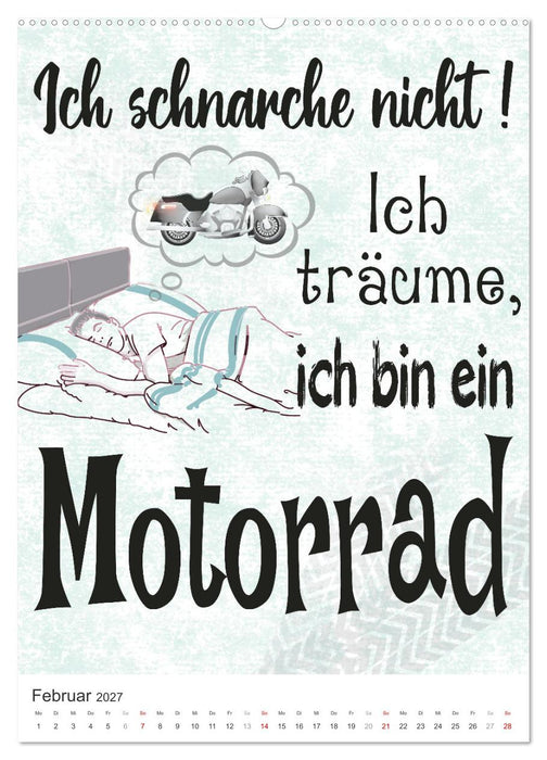 Coole Biker-Sprüche (CALVENDO Premium Wandkalender 2027)