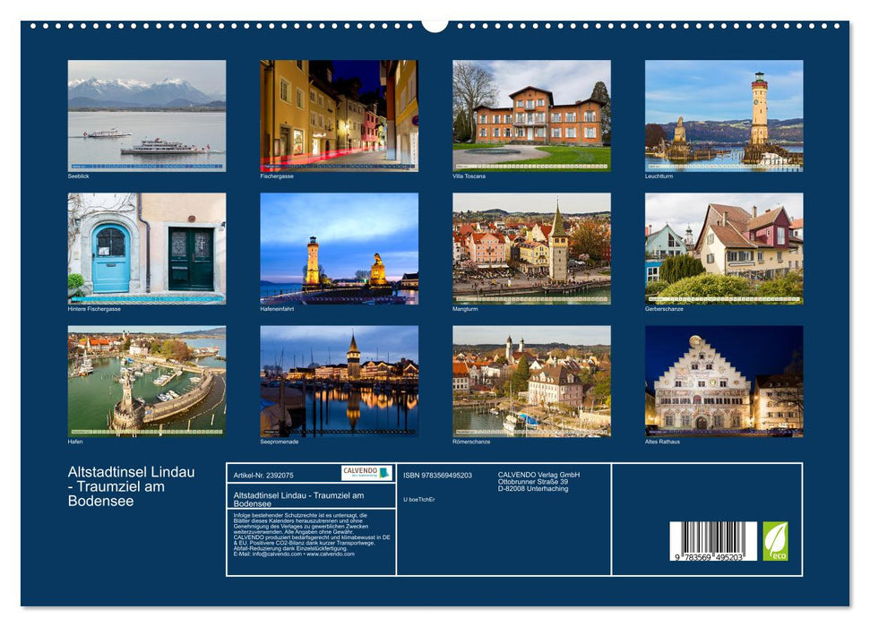 Altstadtinsel Lindau - Traumziel am Bodensee (CALVENDO Wandkalender 2027)