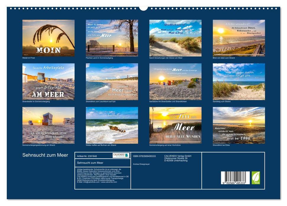 Sehnsucht zum Meer (CALVENDO Premium Wandkalender 2027)