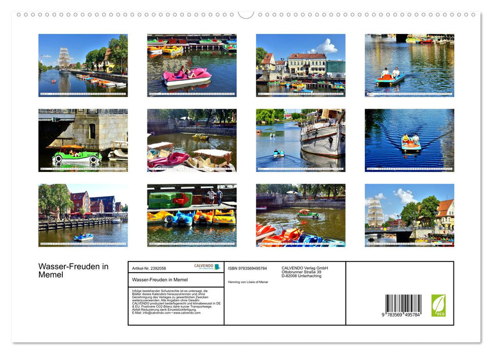 Wasser-Freuden in Memel (CALVENDO Wandkalender 2027)