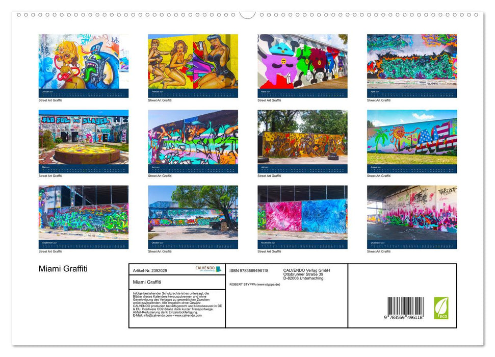 Miami Graffiti (CALVENDO Premium Wandkalender 2027)