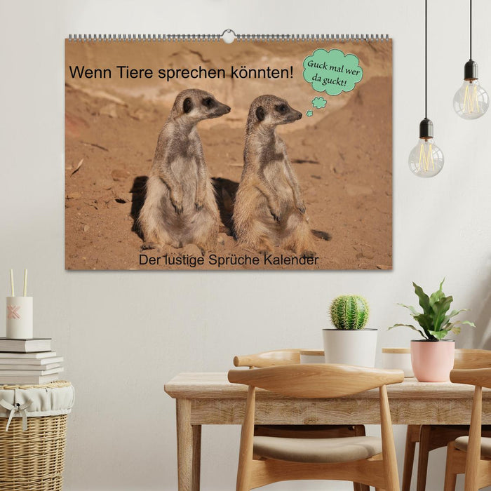 Wenn Tiere sprechen könnten! Der lustige Sprüche Kalender (CALVENDO Wandkalender 2027)