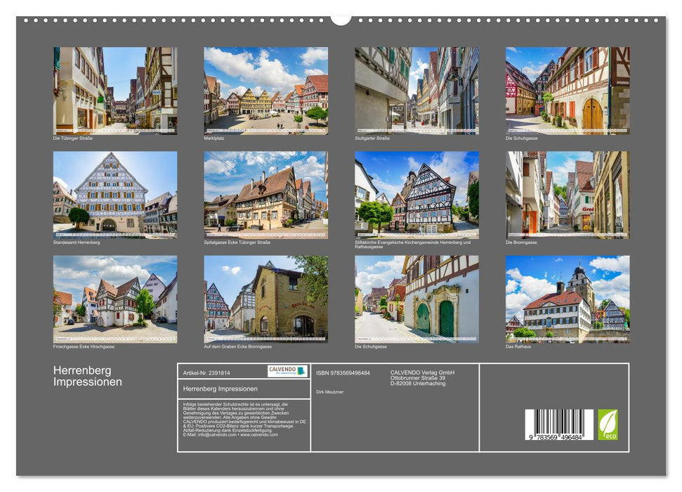 Herrenberg Impressionen (CALVENDO Premium Wandkalender 2027)