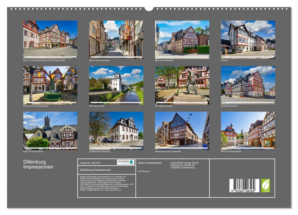 Dillenburg Impressionen (CALVENDO Wandkalender 2027)