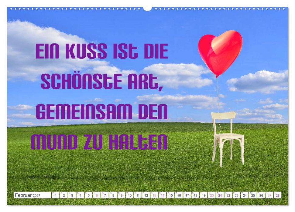Heute schon Prinzen geküsst? Spruchkalender (CALVENDO Wandkalender 2027)