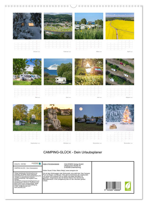 CAMPING-GLÜCK - Dein Urlaubsplaner (CALVENDO Premium Wandkalender 2027)