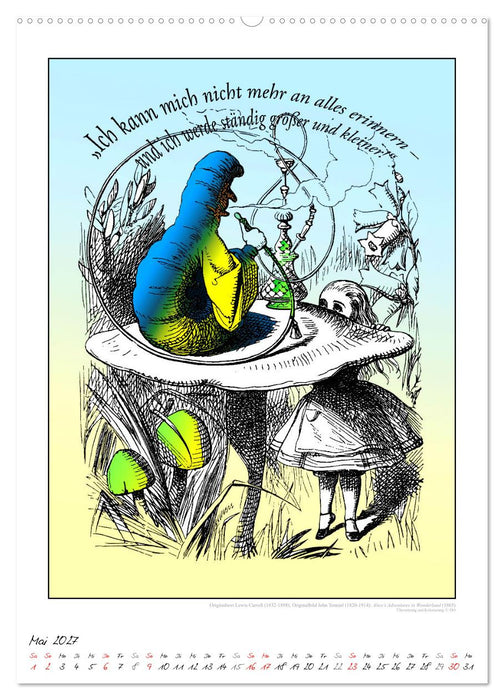 Alice im Wunderland - Weltliteraturkalender (CALVENDO Wandkalender 2027)