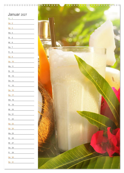 Tropical Cocktails - Erfrischend und fruchtig (CALVENDO Premium Wandkalender 2027)