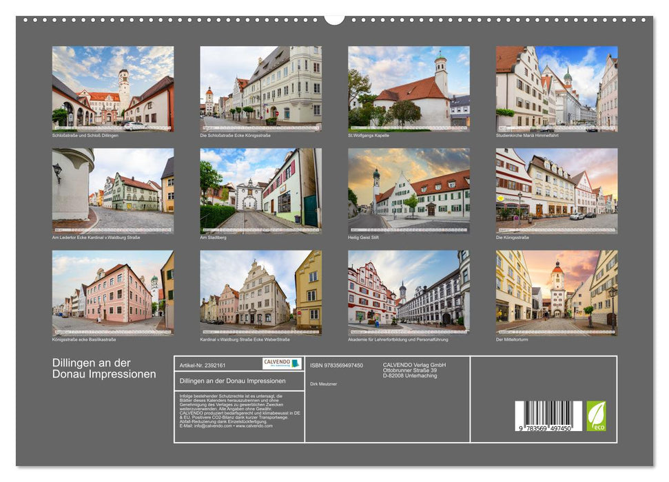Dillingen an der Donau Impressionen (CALVENDO Wandkalender 2027)