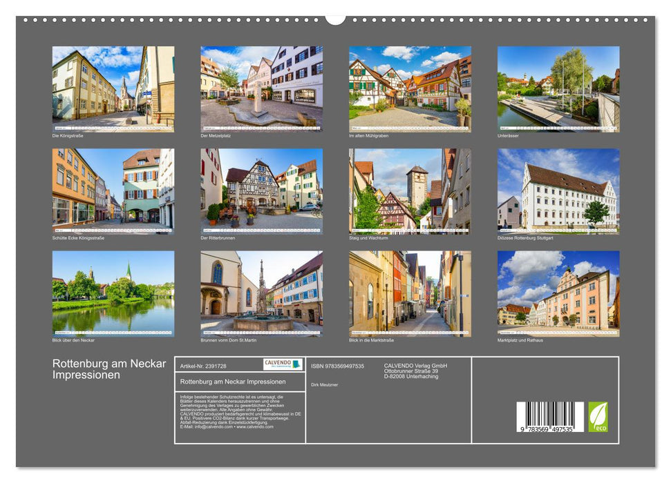 Rottenburg am Neckar Impressionen (CALVENDO Premium Wandkalender 2027)