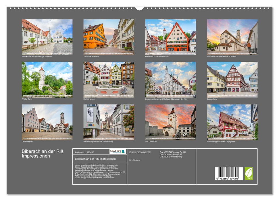 Biberach an der Riß Impressionen (CALVENDO Wandkalender 2027)