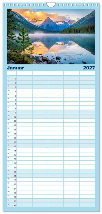 Malerische Seenlandschaft (CALVENDO Familienplaner 2027)