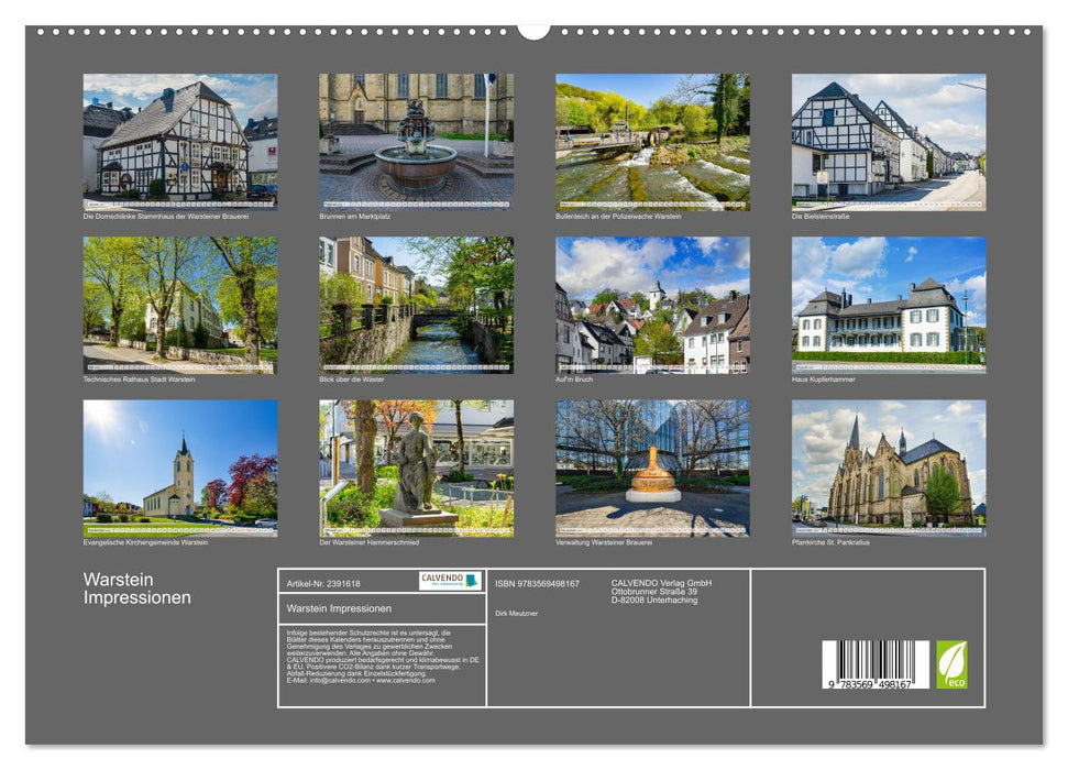 Warstein Impressionen (CALVENDO Premium Wandkalender 2027)