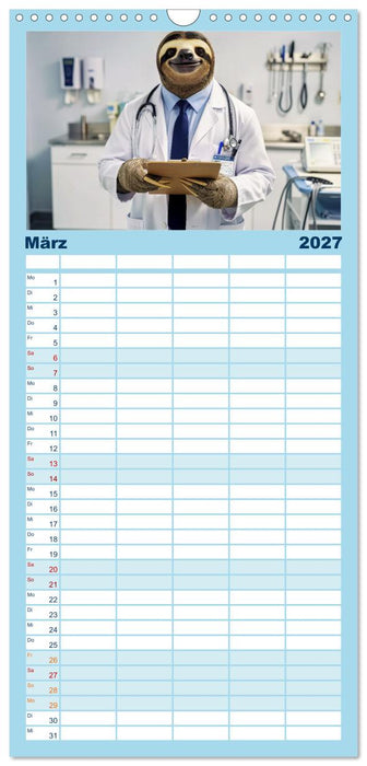Faultiere im Beruf (CALVENDO Familienplaner 2027)