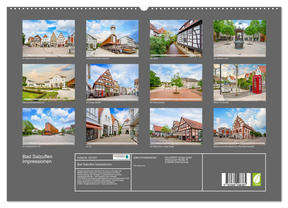 Bad Salzuflen Impressionen (CALVENDO Premium Wandkalender 2027)