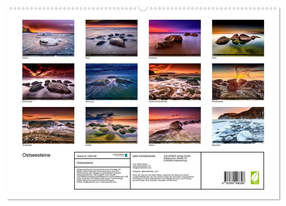Ostseesteine (CALVENDO Premium Wandkalender 2027)