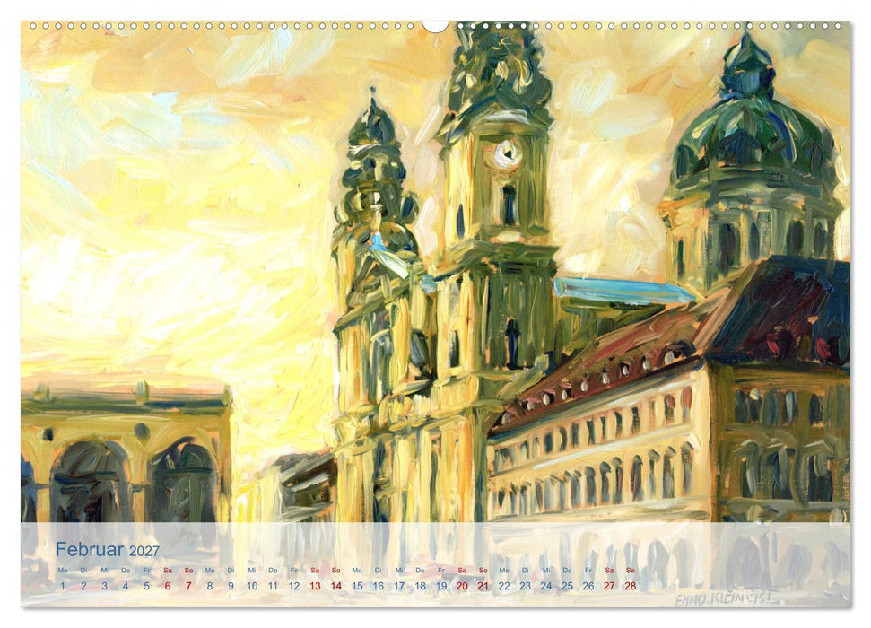 Skizzen aus München (CALVENDO Premium Wandkalender 2027)